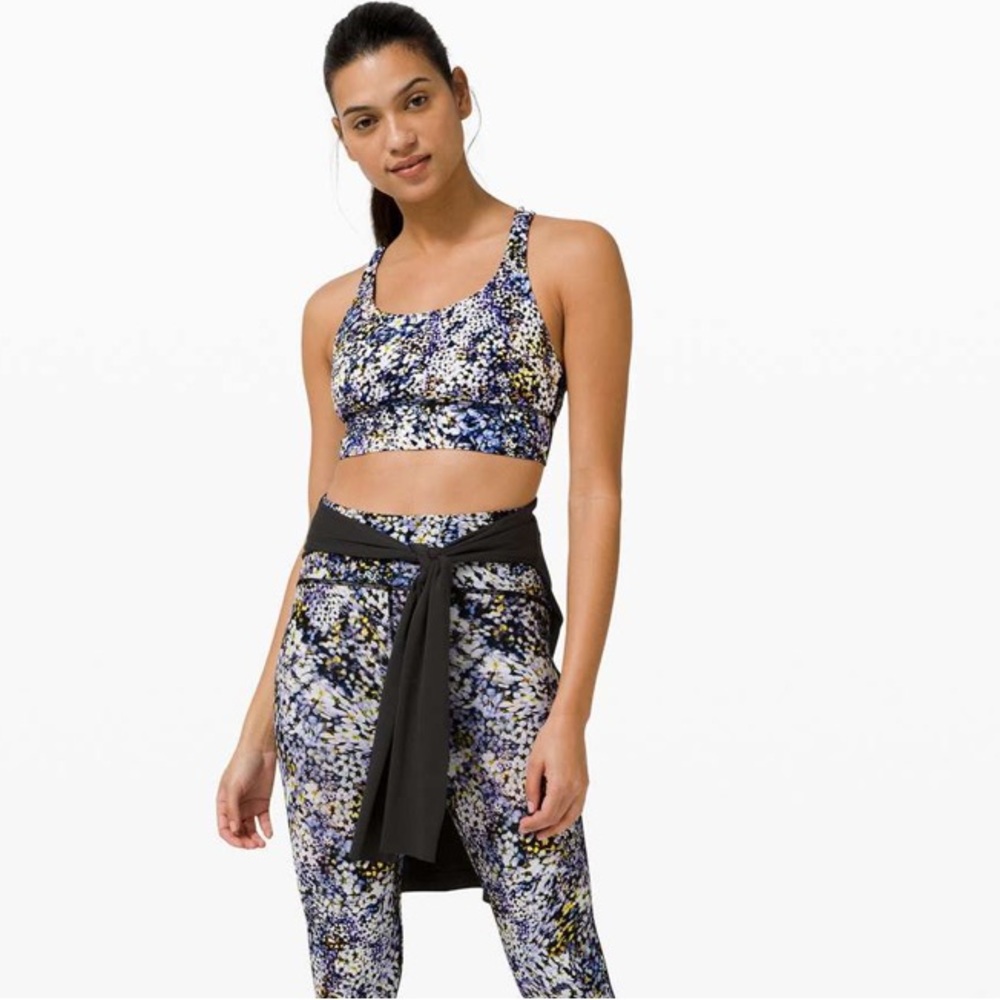 • Lululemon • Energy Bra Long Line *Medium Support, B-D Cup Floral Metropolis 4